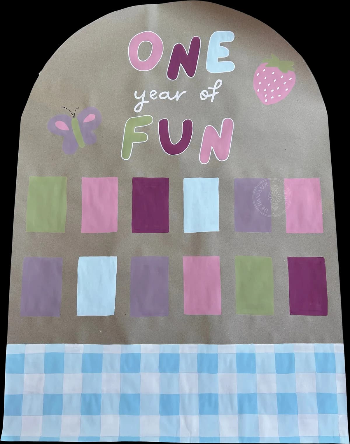 One Year of Fun, arched banner